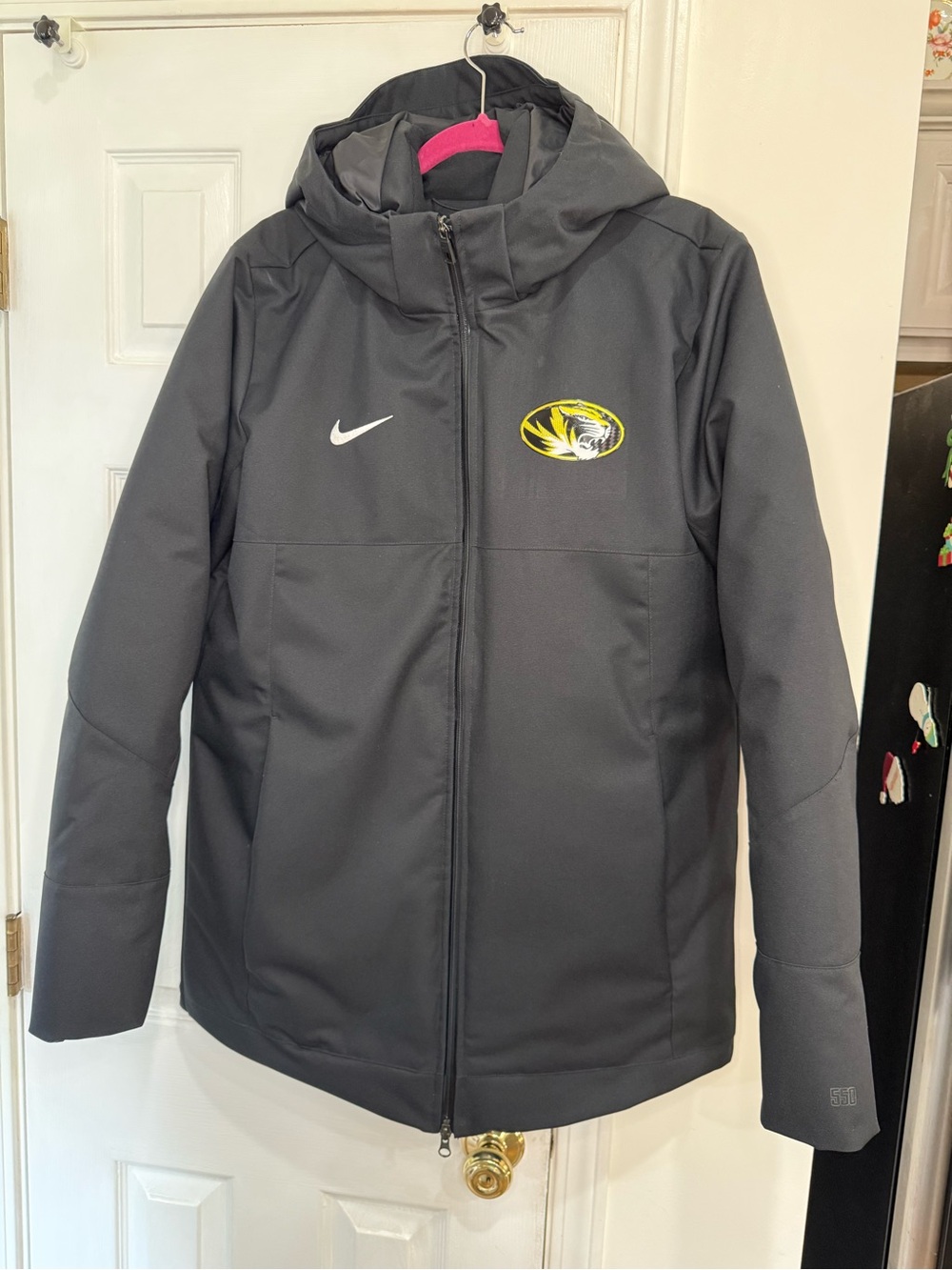 Nike Small Duck-DownMen’s/Women’s Black Missouri Mizzou Hooded Parka Coat